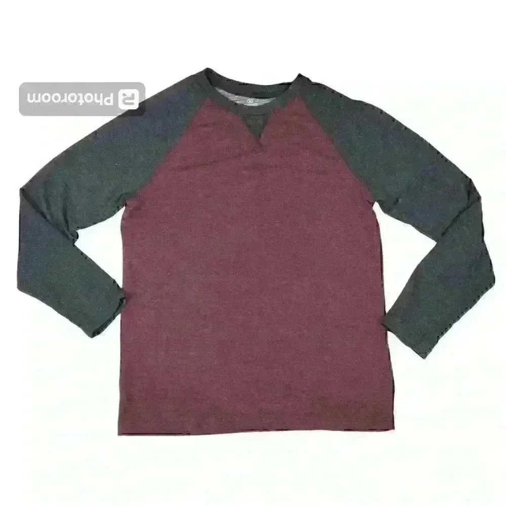 Orvis Classic‎ Collection Mens Medium Red Gray Long Sleeve Pullover Sweater